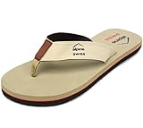 Alpine Swiss Mens Flip Flops Beach Sandals EVA Sole Comfort Thongs Tan 13 M US