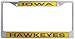 Rico Industries NCAA Rico Industries Iowa Hawkeyes Standard Chrome Laser License Frame 12