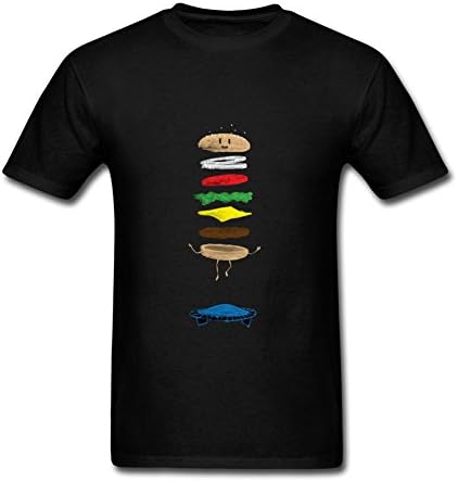 Susueky Men's Cheeseburger On A Trampoline Short Sleeve T shirt M