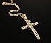 Reve Jewelry Gold Plated Stainless Steel Jesus Christ Cross Crucifix Pendant Necklace, 20''-24