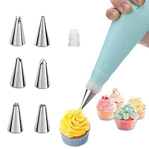 Piping Bag and Tips Cake Decorating Supplies Kit Baking Supplies Cupcake Icing Tips with Pastry Bag for Baking…