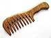 Myhsmooth Gs-2w-wt Wide Tooth Wood Handmade Natural Green Sandalwood No Static Comb with Aromatic Scent for Detangling Curly Hair and Gift -Made of a Whole Piece of Green Sandalwood, Not Mosaic(6.9