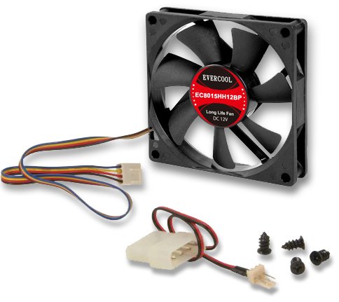 Evercool EC8015HH12BP 80mm x 15mm Hi-Speed Dual Ball Bearing PWM 4 Pin Fan