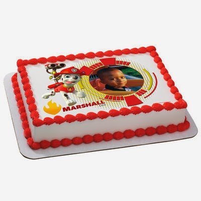 1 4 Sheet Cake Paw Patrol Marshall Edible Photo Frame Cake Topper D18729 On Galleon Philippines