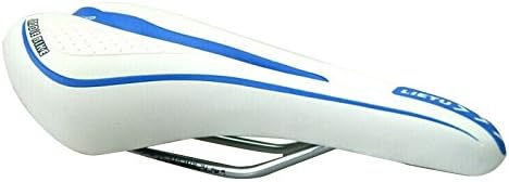 MTB Bike Saddle Seat - LIETU MTB Bike Gel Comfort Saddle Seat Cushion Padded Blue and white