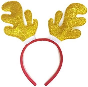 MeeTHan Christmas Headband Reindeer Antlers Clips Santa Claus Hats : H5