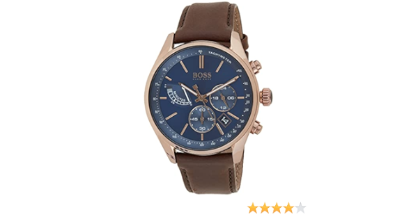 Hugo Boss Men's Blue Dial Color Leather Strap Watch - 1513604: Buy Online  at Best Price in Egypt - Souq is now Amazon.eg