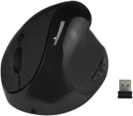 Wireless Ergonomic Mouse,2.4G Optical Computer mice with USB Nano Receiver by MeihuaTu,4 Adjustable DPI 800/1200/1600/2400 for Laptop,Macbook,Notebook,PC,Tablet,Computer(Black)