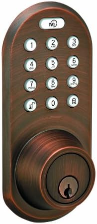MORNING INDUSTRY INC QF-01OB 3-in-1 Remote Control & Touchpad Dead Bolt, Oil Rubbed Bronze