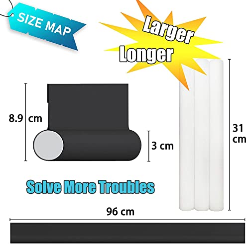 Zugluftstopper 96 cm,Zugluftstopper für türen, Dichtungsband für Türen, Selbstklebendes Schaumstoffband Schalldämmung,Türdichtung,Braun