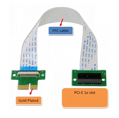 Micro SATA Cables PCI-e Express 1X Riser Extender Card with High Speed Flexible Cable