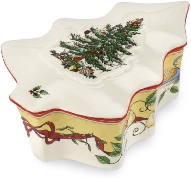 Spode クリスマスツリー12年年年版ツリー型カバーボックス