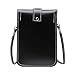 Women's Mini Crossbody Bags Soft PU Leather Pouch Shoulder Cell Phone Purse Wallet(Black1)