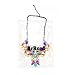 ArRord Black Chain Resin Flower Beaded Y Bib Statement Choker Necklace