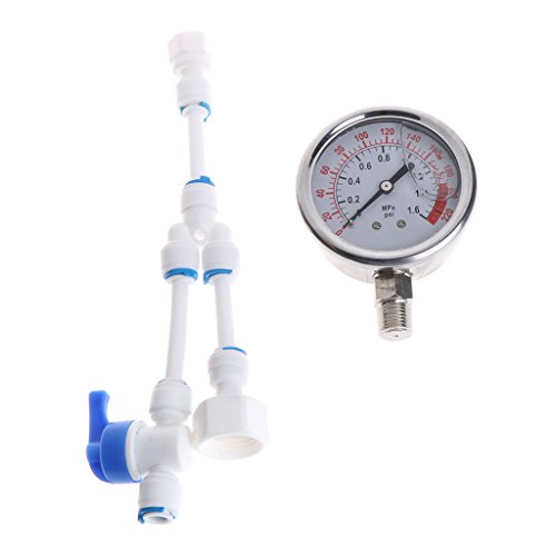Qisuw 2 in1 Water Purifier & Tap Pipes Pressure Gauge Test Meter 0-1.6MPA Anti-vibration - Thumbnail 3