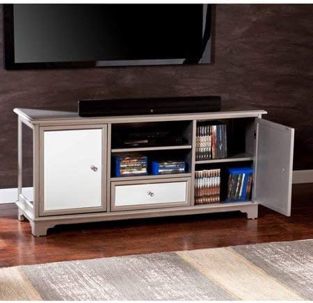 Showcasing Elegance And Function Easy Assembly Care And Store Durable, Reliable And Sturdy Illusions TV/Media Stand for TVs up to 50" - Set Up A Convenient Entertainment System Even For Small Spaces