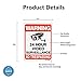 HISVISION Video Surveillance Sign 4-Pack, No Trespassing Metal Reflective Warning Sign, UV Protected & Waterproof, 10
