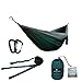 Double Parachute Camping Hammock with Tree Straps | Lightweight Carabiners and Straps Included | For Backpacking, Camping, Hiking, Travel, Beach, Yard, 125