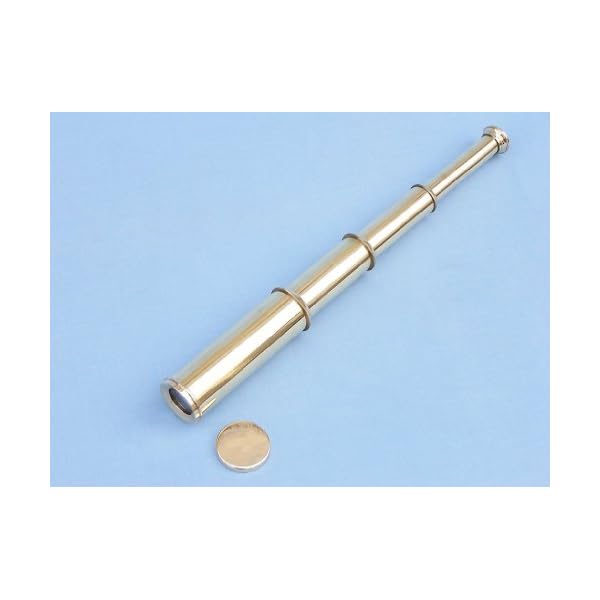 Hampton Nautisches Captain 's Messing Spyglass Teleskop mit Rosenholz Box, 38,1 cm Messing – Bild 7