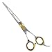 Sharf Gold Touch Pet Grooming Shear | Straight Cat & Dog Grooming Scissors | 7.5 Inch | 440c Japanese Stainless Steel Pet Dog Shearing Scissors | Animal Shears with Removable Comfort Rings