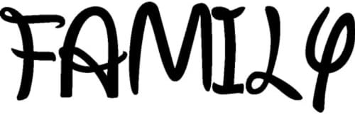 Famille Ecriture Style Disney Famille Mur Autocollants 60cm Largeur Hauteur 24cm Noir Vinyle Amazon Fr Auto Et Moto
