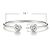 ISAACSONG.DESIGN Inspirational Open Cuff Bangle Bracelet 14k Gold Plated with Cubic Zirconia Crystal Adjustable Stackable Bangles for Women and Girls