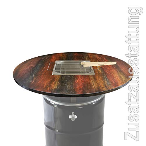 Rogge´s RelaxGrill Stehtisch-Bausatz Dye für 210L-Ölfass, mit Getränkekühler, runde Holz-Tischplatte d = 100 cm, farbig… – Bild 8