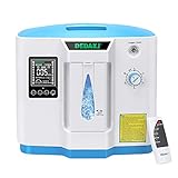 Oxygen Concentrator, 1-6L/min Adjustable Portable Oxygen Machine for Home and Travel Use, AC 110V Humidifiers - Blue, DDT-1B