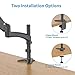 Monitor Desk Mount Gas Spring Full Motion Single Monitor Arm Desktop Clamp Mount for 15″-27″ Screens Adjustable Tilt Swivel Rotation for Gibbon Mountsthumb 3