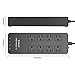 ORICO 8 Outlet Home/Office Power Strip Surge Protector with 5-Foot Cord and 4 USB Intelligence Charging Ports (5V6.8A 34W) -Black（TPC-8A4U）