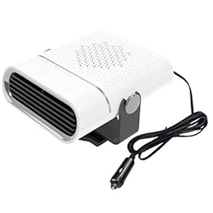 Fltaheroo Auto Verwarmer Koeler Ventilator Luchtverwarmer Voorruit Demister Ontdooster Koel/Hot 24V 260W Wit