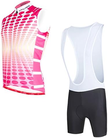ILPALDINO Wave Point Pattern Men's Anti-sweat Sleeveless Cycling Clothing And Bib Shorts Set Size M