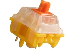 GATERON EF EverFree Curry Switch, Linear Type 50gf RGB 5 Pin Hot-swap Factory Pre-lubed for Mechanical Keyboard(110PCS, Curry)