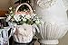 Customoffi Modern Basket – Best for Flower Girl Basket for Any Events – Classic and Elegant Round Basket with Handle