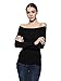 Maggie Tang Fitted Off Shoulder Long Sleeve Blouse Top Size M Color Black