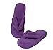 Coral Fleece Flip-flops for Women, Non-slip Cotton Outsole (Size M( US women size 8-9), Purple)