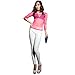 Weixinbuy Women's Sheer Mesh T-Shirt Sexy See Through Long Sleeve Tops Blouse