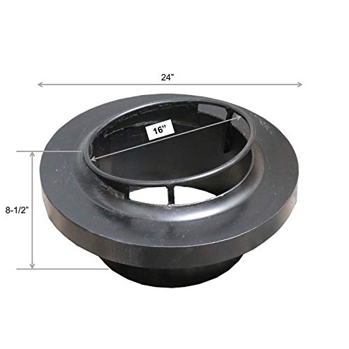 Leyso Chinese Wok Range Adapter/Reducer with Welded Ring - Convert The Large Wok Well to Smaller Size (22" to 16")