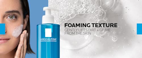 LA ROCHE-POSAY EFFACLAR PURIFYING FOAMING GEL CLEANSER FOR OILY SKIN, WITH ZINC PIDOLATE TO REMOVE EXCESS OIL & SHINE, ALCOHOL FREE & OIL FREE, SENSITIVE SKIN TESTED