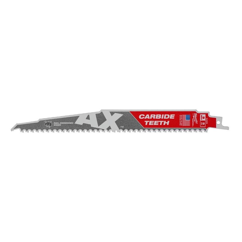 Milwaukee Sawzall Blade Tct AX 230-1PC,White,9"