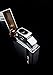 Bugatti B-2002 Butane Cigar Torch Lighter Dual Flame (Dual Torch, Brushed Silver)