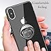 Grotech iPhone Xs Max Case, Clear Ring Holder Car Magnetic Slim Fit Flexible Soft TPU Cover for iPhone Xs Max 6.5Inch, Transparent Red
