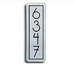 Stonebrae & Strath Reflective Address Sign (18x6 Modern Style Double Sided, White w/Black)