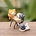 HuntGold 6x DIY Craft Cat For Fairy Garden Ornament Miniature Figurine Dollhouse Decor