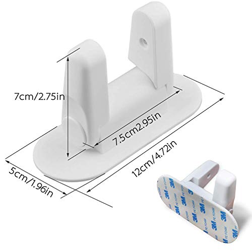 Door Lever Locks for Baby Proofing [2 Pack], Child Proof Lever Door Handle Locks, Adhesive Child Safety Locks for Drawers, Cabinet, Faucets - Thumbnail 7