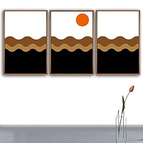 3 Piece Framed Canvas Wall Art for Living Room, Bedroom Nordic Simple Style Canvas Prints for Modern Home Decoration Ready to Hang - 16"x24"x3 Panels