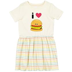 inktastic I Love Cheeseburgers Toddler Dress 4T