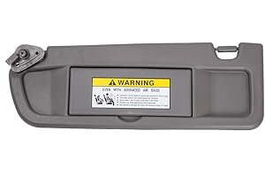 HIMIKI Left Driver Side Sun Visor Sunvisor Compatible with 2006 2007 2008 2009 2010 2011 06 07 08 09 10 11 Civic Replaces# 83280-SNA-A01ZA 83280-SNA-A01Z, Dark Gray