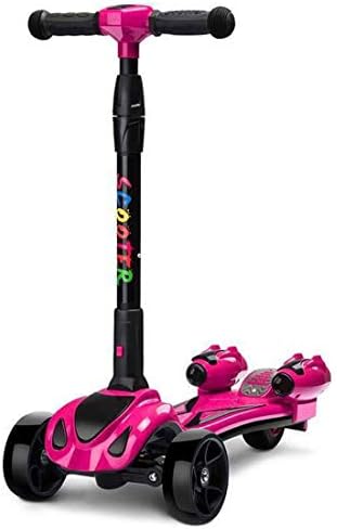 3ホイールキックスクーターキッズスプレースクーターカラフルなledフラッシュホイール付き調整可能な