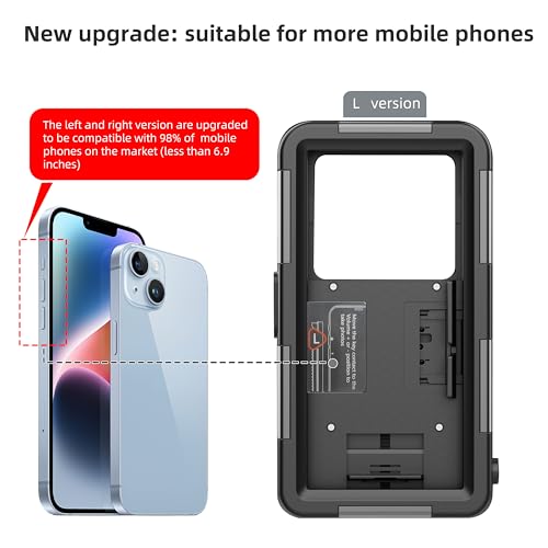 Ezanmull Underwater Diving Case for iPhone 16/15/14/13/12/11 Pro Max/XR/XS/X & More, Professional Protection [15m/50ft], Waterproof Case for Snorkelling, Surfing, Photos & Videos (Black/Teal)